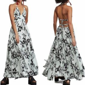 Free People Lille Blue Maxi Dress Small NWT